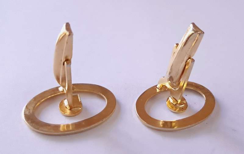 Vintage Gold Tone and Enamel Canadian Maple Leaf Cufflinks and Tie Clip