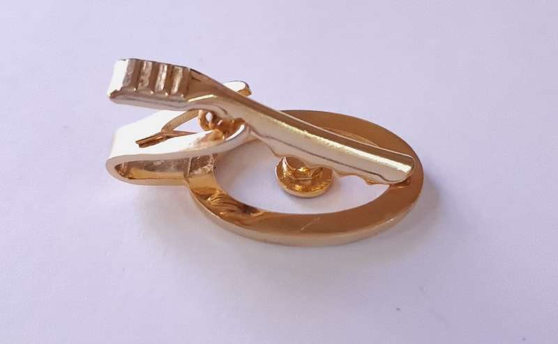 Vintage Gold Tone and Enamel Canadian Maple Leaf Cufflinks and Tie Clip