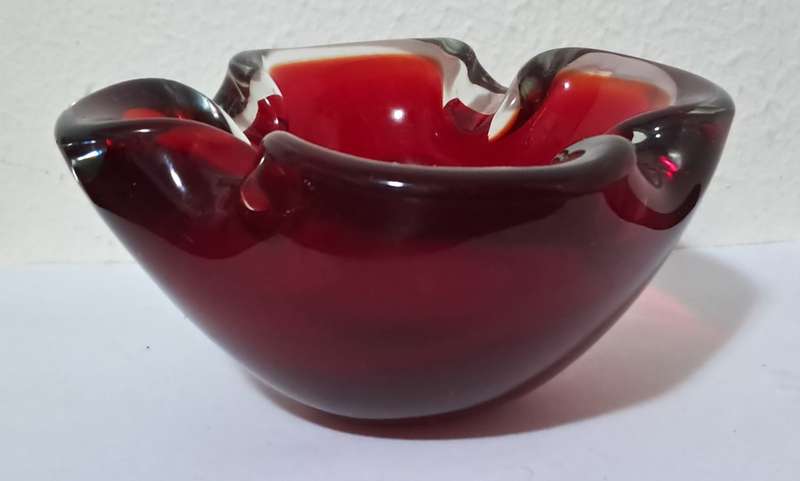 Vintage Murano Glass Sommerso Ashtray/Bowl c1960