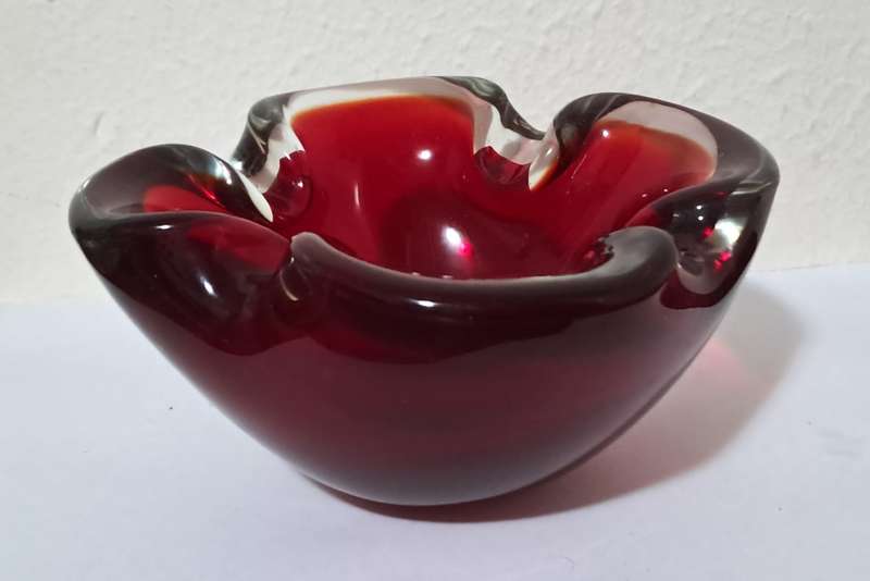Vintage Murano Glass Sommerso Ashtray/Bowl c1960
