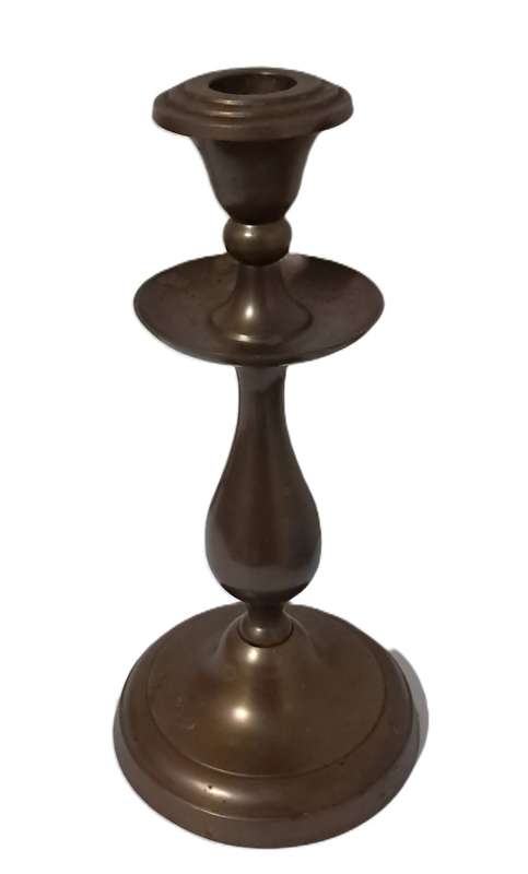 Large, Vintage Solid Brass Candlestick, Made in India