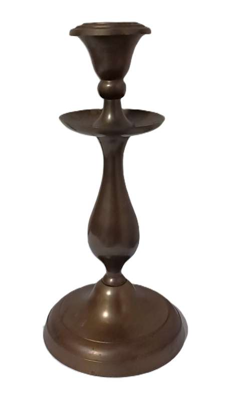 Large, Vintage Solid Brass Candlestick, Made in India