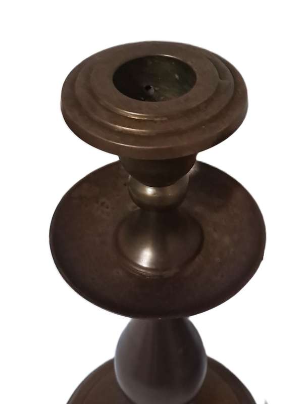 Large, Vintage Solid Brass Candlestick, Made in India