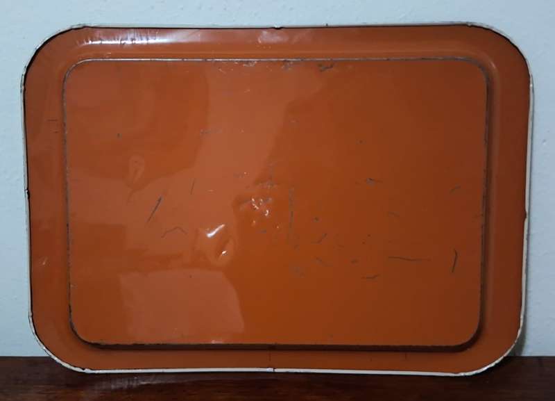 Vintage Tray featuring Russell and Co advertising