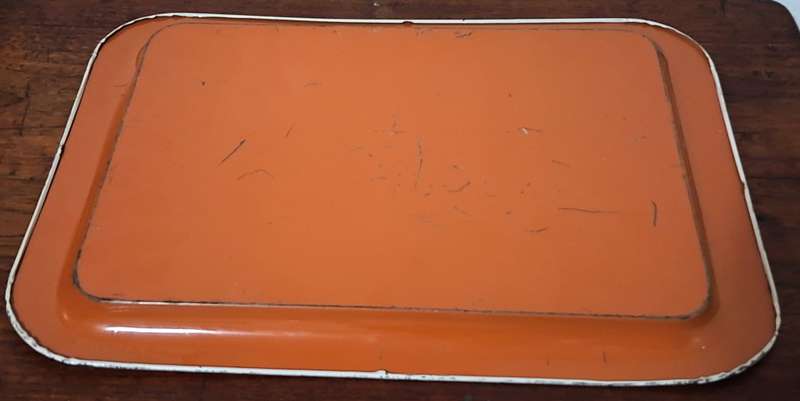 Vintage Tray featuring Russell and Co advertising