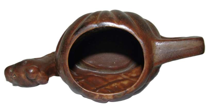 Vintage Brown Ceramic Snail Incense Burner