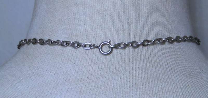 Vintage Dutch Silver Plated Teardrop Pendant on 835 Sterling Silver Chain