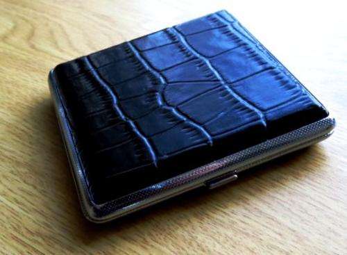 Leather clad cigarette case