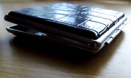Leather clad cigarette case