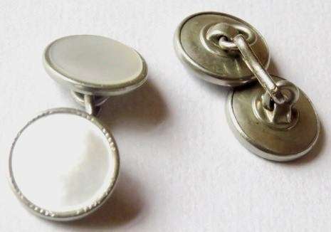 Vintage Mother of Pearl chain link cufflinks