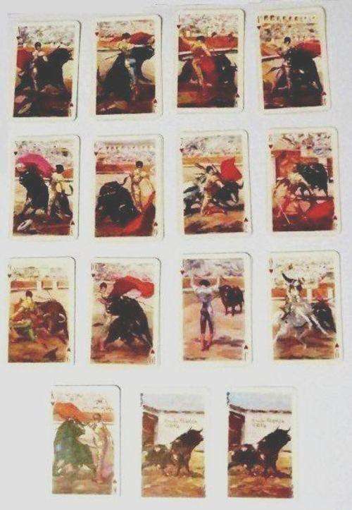 Vintage 1965 Spanish Bullfighters playing cards - Baraja Taurina dibujos Antonio Casero