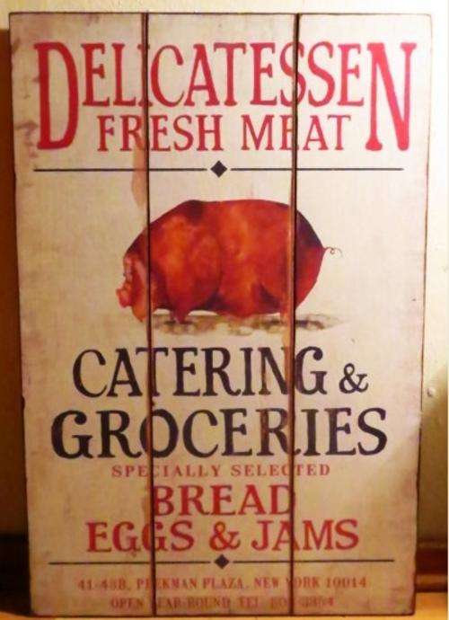 Replica vintage Deli sign