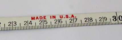 Vintage Starrett W530M&E 10M white steel precision tape measure
