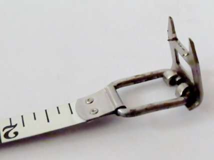 Vintage Starrett W530M&E 10M white steel precision tape measure