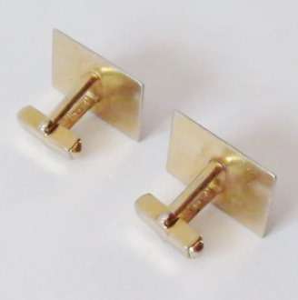 Vintage gold tone Anson cufflinks in their original case