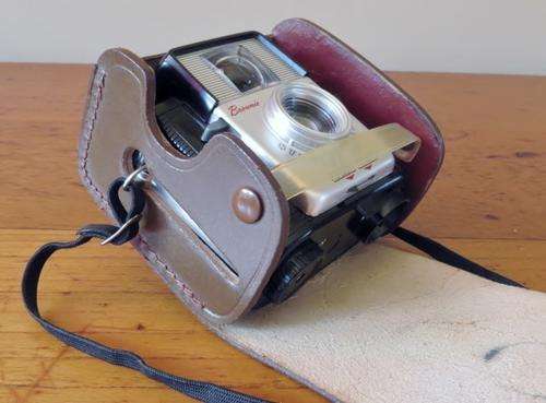 Vintage Kodak Brownie Starlet camera in original leather case 