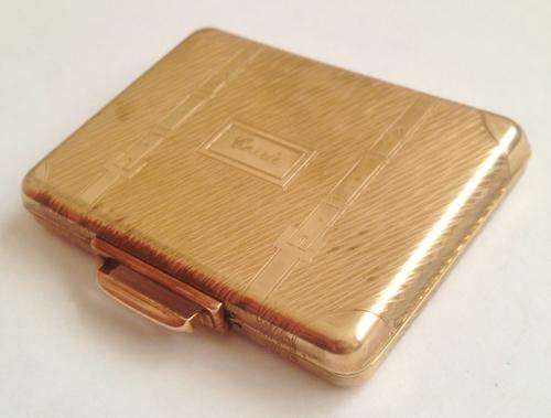 Vintage 1950s KIGU Bon Voyage travel powder compact