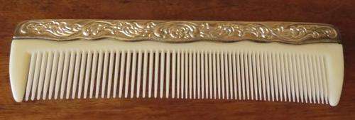 Vintage ornate silver plated dresser set in original box