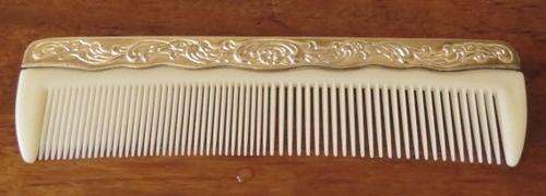 Vintage ornate silver plated dresser set in original box