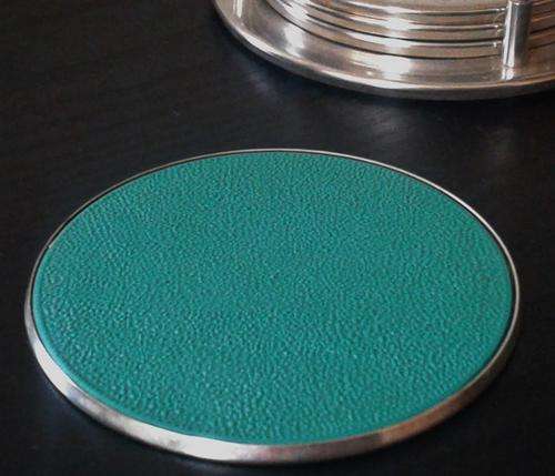 Set of silver plated coaster set 