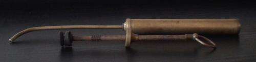 Vintage solid brass grease gun