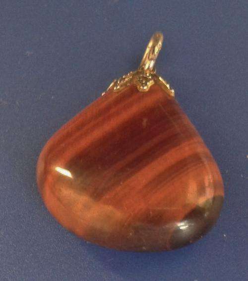 Vintage red Tiger eye pendant