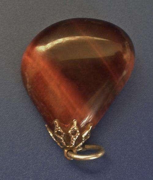 Vintage red Tiger eye pendant