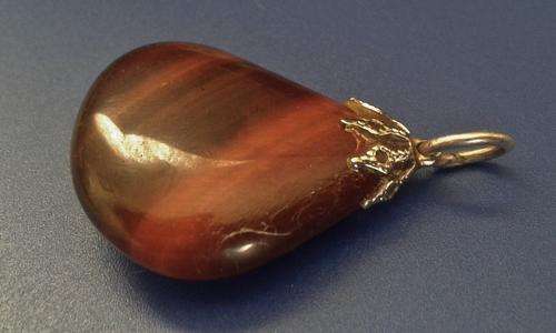 Vintage red Tiger eye pendant