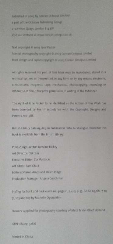 'World Flowers' by Jane Packer First Edition 2003 ISBN 1840913266