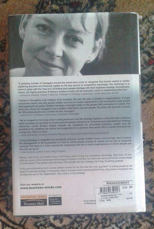 'Living Strategy' by Lynda Gratton ISBN9780273650157 Hardcover