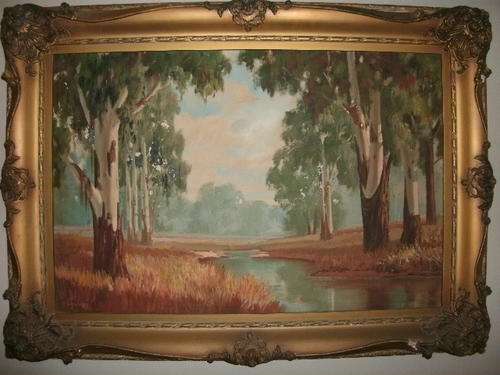 Landscape by Dino Paravano - Treelined river