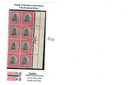 LEFT ARROW BLOCK OF 8 WITH ADDITIONAL VERTICAL PERFO