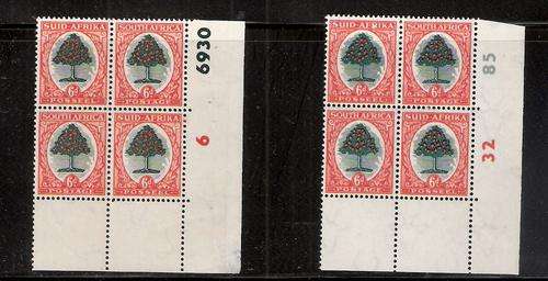 1947 6d CONTROL PAIRS BOTH MM