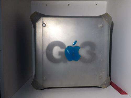 APPLE MAC G3 STEEL AND COVER PLASTIC COMPUTER BOX WITH SOME GOODIES INSIDE ! UP FOR GRABS