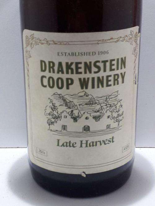 DRANKENSTEIN COOP WINERY LATE HARVEST 1906 EST .75LE A123 COLLECTORS WINE , DONT MISS OUT !!!!!!!!!!