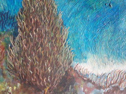 UNKNOWN ARTIST - BEAUTIFUL MOON AND SUN PAINTING 800cmx750cm ! ABSOLUTELY STUNNING ! WOW ! WOW ! WOW