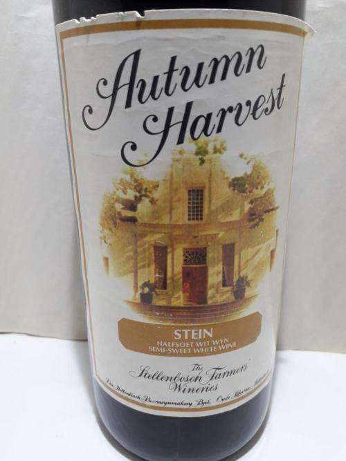 AUTUMN HARVEST STEIN WHITE WINE SEALED BOTTLE UP FOR GRABS