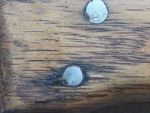 RARE ! ANTIQUE INTALICUS PREMANA WOODEN AND STEEL BUTCHERS BLADE UP FOR GRABS !