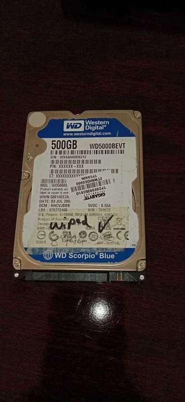 WD Blue 500GB Internal 2.5` SATA Hard Disk Drive