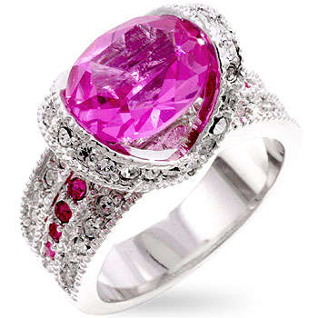 Ovaline Duo Ring - White Gold Bonded