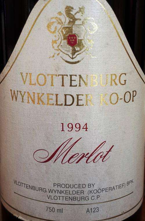***VLOTTENBURG - RARE VINTAGE - 1994 MERLOT - CERTIFIED***