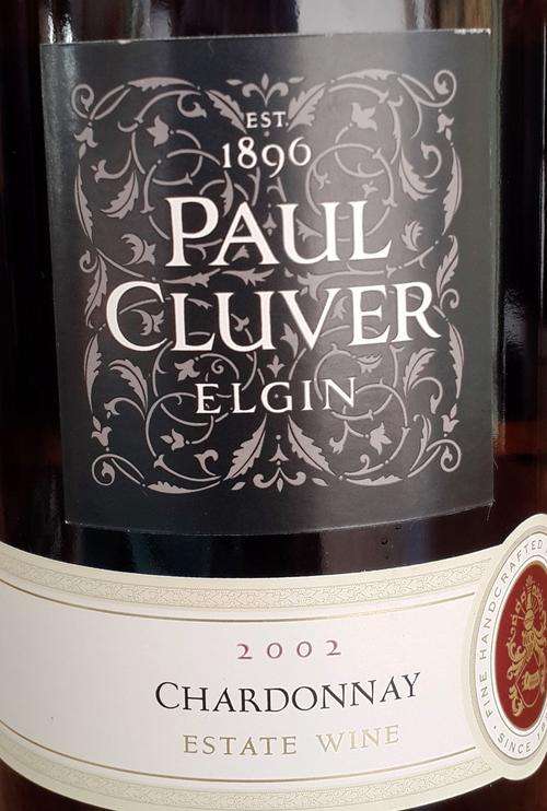 ***PAUL CLUVER - 2002 CHARDONNAY - ELGIN***