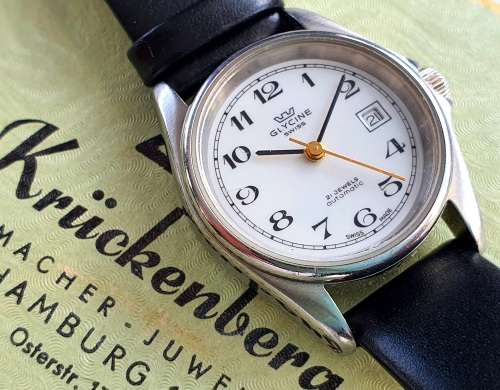 Stunning Vintage Watch - ORIGINAL SWISS MADE GLYCINE - 21 JEWELS AUTOMATIC - Remarkable Condition