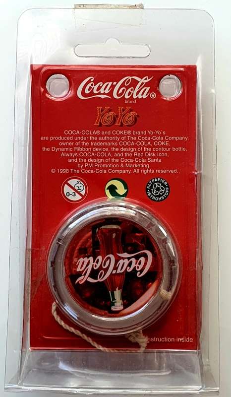VINTAGE 1998 COCA COLA YOYO - CHRISTMAS EDITION - BRAND NEW IN ORIGINAL PACKAGING - NEVER REMOVED