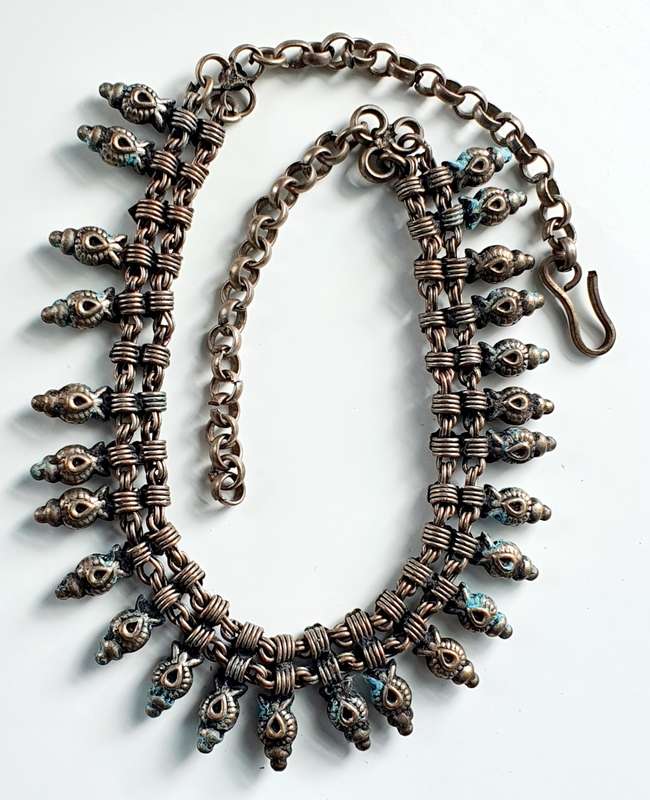 SILVER PLATED INDIA VINTAGE COLLIER - STUNNING AND MASSIVE
