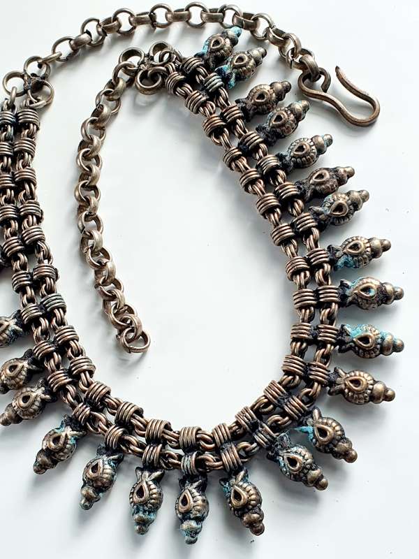 SILVER PLATED INDIA VINTAGE COLLIER - STUNNING AND MASSIVE
