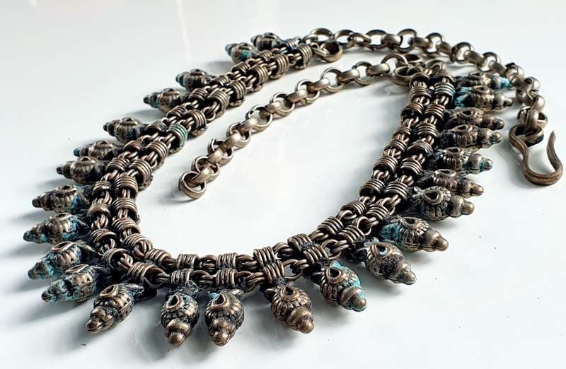 SILVER PLATED INDIA VINTAGE COLLIER - STUNNING AND MASSIVE