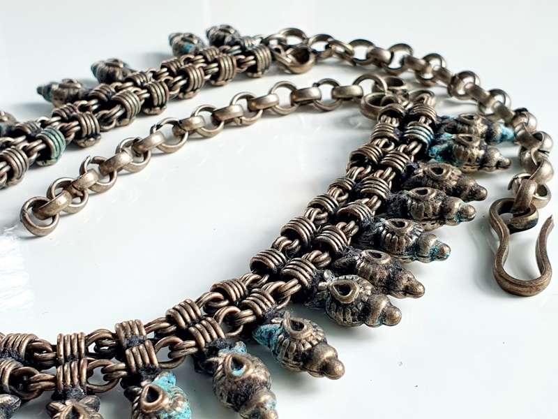 SILVER PLATED INDIA VINTAGE COLLIER - STUNNING AND MASSIVE