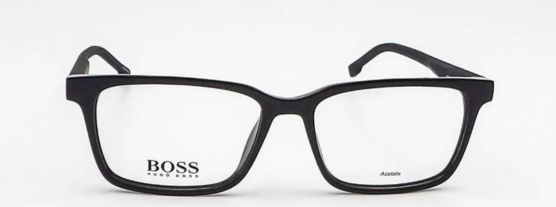 Hugo Boss 0924 807 Black Rectangle Eyeglasses Frames 53-16-145