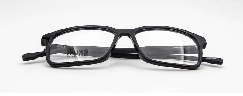 Hugo Boss 0924 807 Black Rectangle Eyeglasses Frames 53-16-145